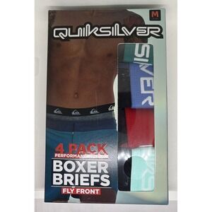 Quiksilver 4 Pack Performance Nylon Boxer Briefs Fly Front Men's Medium 32-34